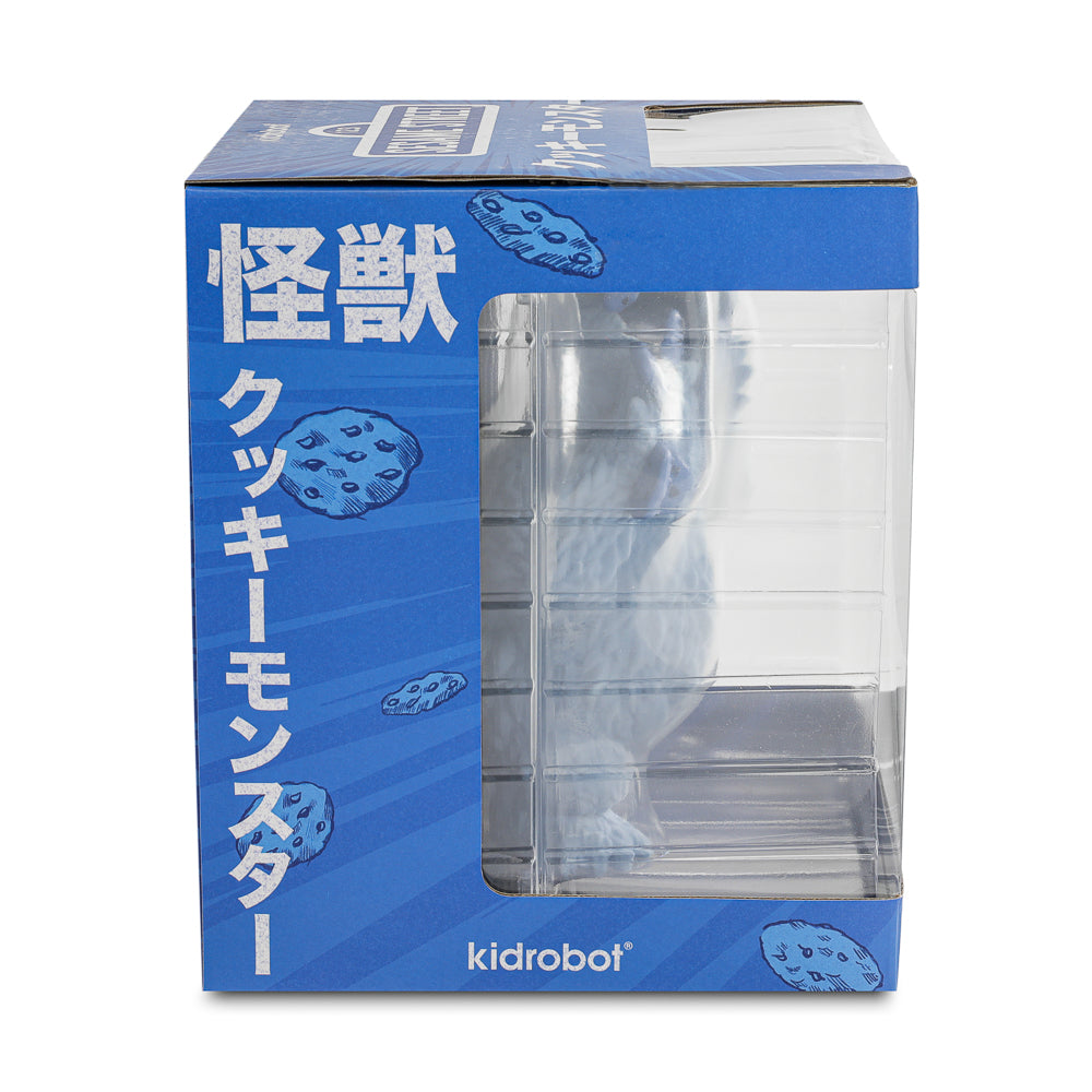 Sesame Street Kaiju Anatomy Cookie Monster 8-inch flocked vinyl art figure in blue pearl edition, limited to 200 units.