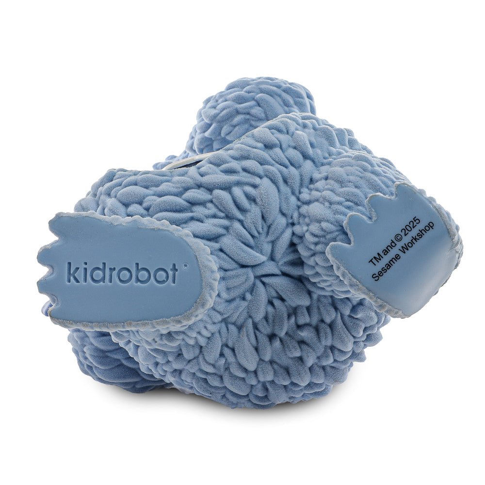 Sesame Street Kaiju Anatomy Cookie Monster 8-inch flocked vinyl art figure in blue pearl edition, limited to 200 units.