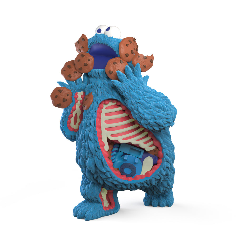 Sesame Street - Kaiju Anatomy Cookie Monster 8" Flocked Vinyl Art Figure - Kidrobot