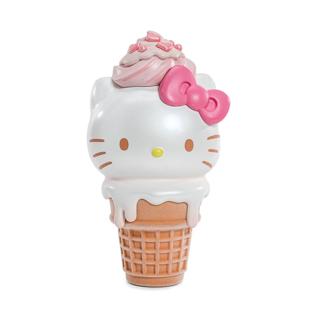 2025 CON EXCLUSIVE: Hello Kitty® Ice Cream Cone 6” Vinyl Art Figure – Pearlescent Vanilla with Strawberry Edition (Limited Edition of 500) - Kidrobot