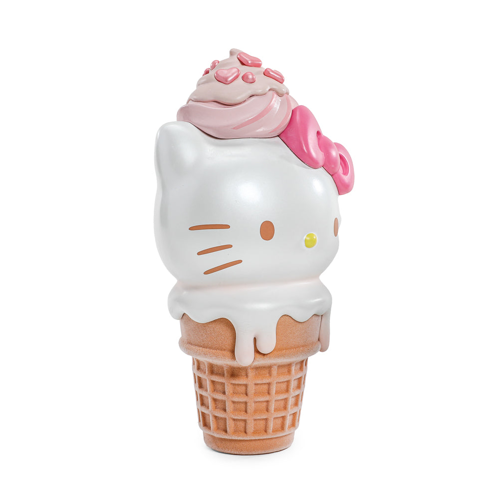 2025 CON EXCLUSIVE: Hello Kitty® Ice Cream Cone 6” Vinyl Art Figure – Pearlescent Vanilla with Strawberry Edition (Limited Edition of 500) - Kidrobot