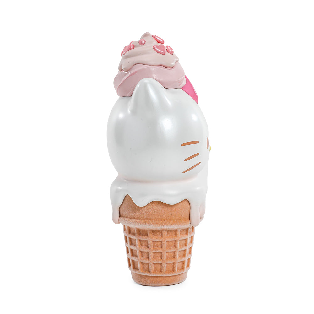 2025 CON EXCLUSIVE: Hello Kitty® Ice Cream Cone 6” Vinyl Art Figure – Pearlescent Vanilla with Strawberry Edition (Limited Edition of 500) - Kidrobot