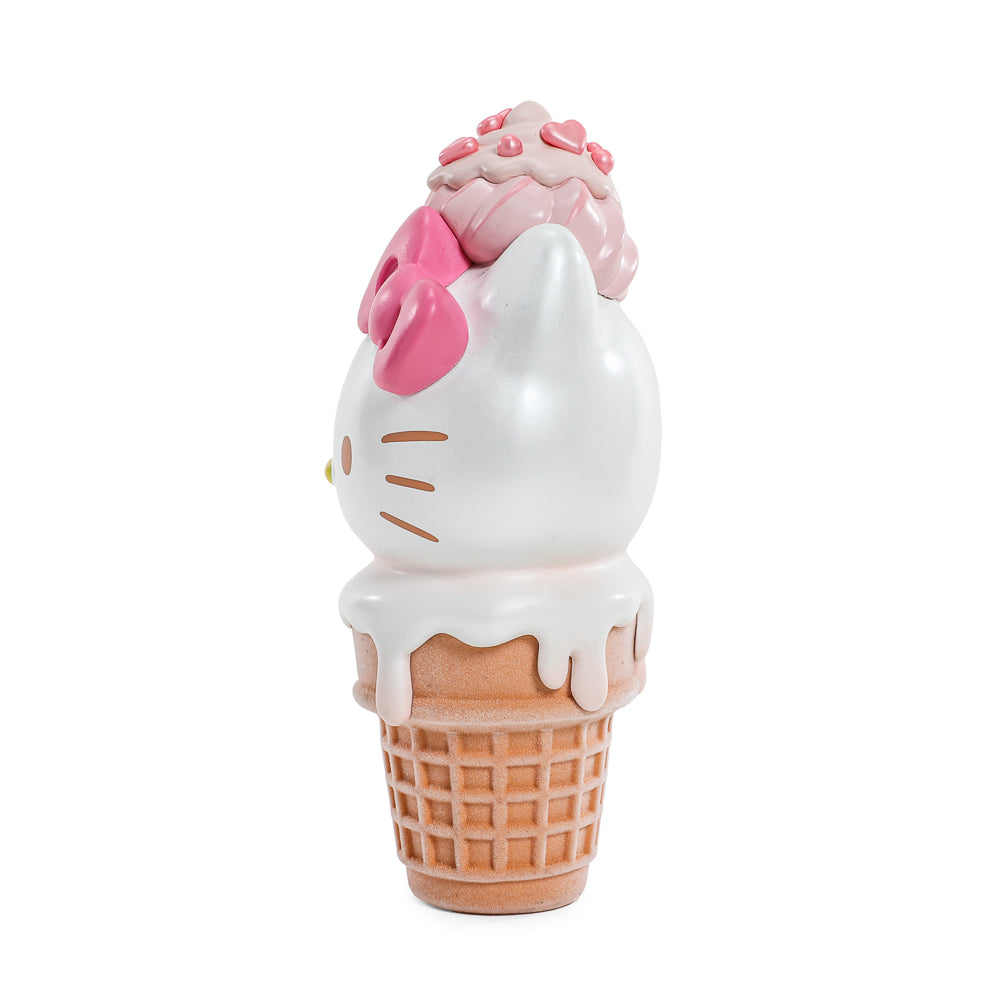 2025 CON EXCLUSIVE: Hello Kitty® Ice Cream Cone 6” Vinyl Art Figure – Pearlescent Vanilla with Strawberry Edition (Limited Edition of 500) - Kidrobot
