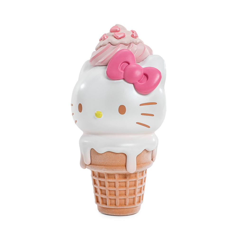 2025 CON EXCLUSIVE: Hello Kitty® Ice Cream Cone 6” Vinyl Art Figure – Pearlescent Vanilla with Strawberry Edition (Limited Edition of 500) - Kidrobot