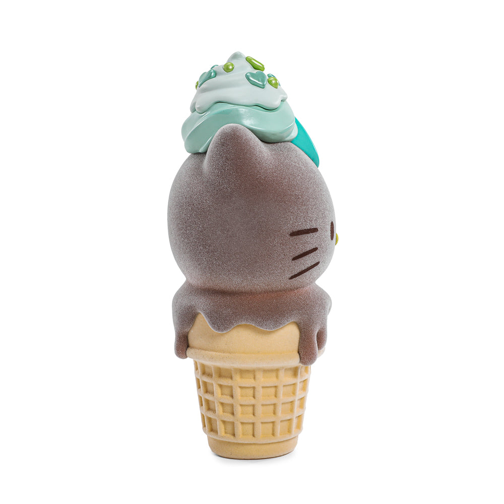2025 CON EXCLUSIVE: Hello Kitty® Ice Cream Cone 6” Vinyl Art Figure – Flocked Chocolate with Mint Edition (Limited Edition of 500) - Kidrobot