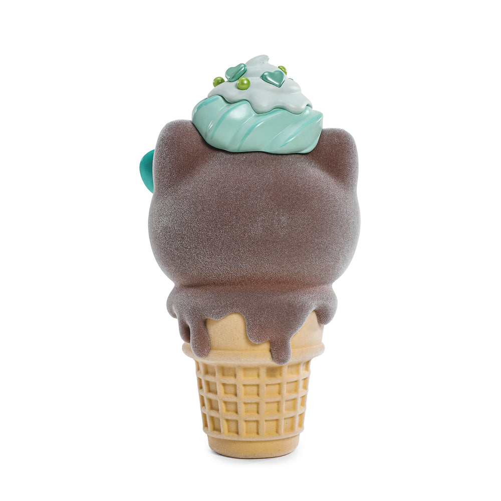 2025 CON EXCLUSIVE: Hello Kitty® Ice Cream Cone 6” Vinyl Art Figure – Flocked Chocolate with Mint Edition (Limited Edition of 500) - Kidrobot