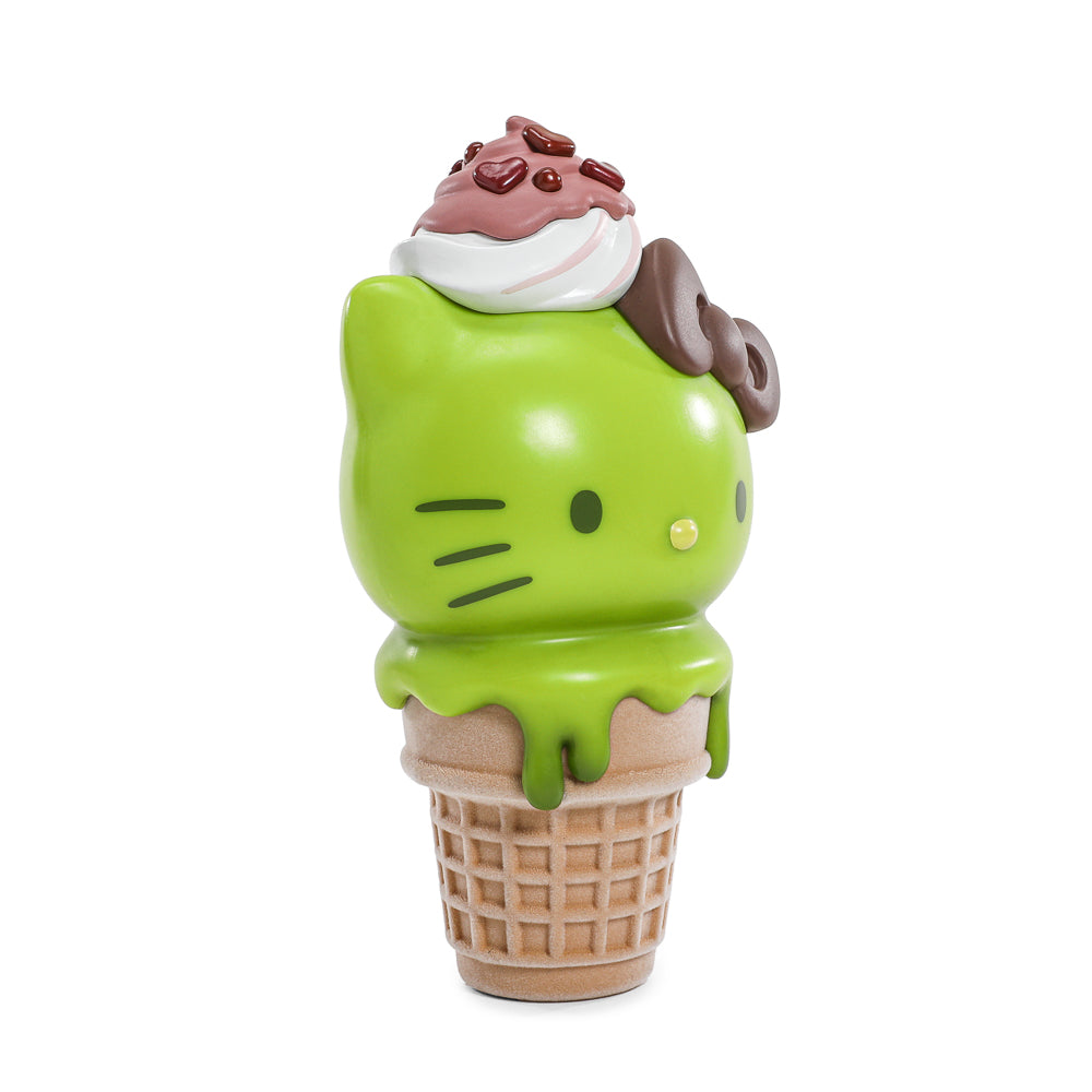2025 CON EXCLUSIVE: Hello Kitty® Ice Cream Cone 6” Vinyl Art Figure – Glow-in-the-Dark Matcha with Chocolate Edition (Limited Edition of 500) - Kidrobot