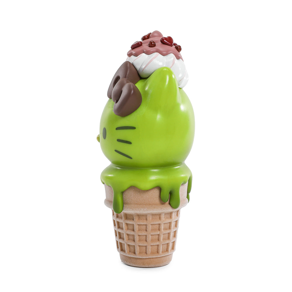 2025 CON EXCLUSIVE: Hello Kitty® Ice Cream Cone 6” Vinyl Art Figure – Glow-in-the-Dark Matcha with Chocolate Edition (Limited Edition of 500) - Kidrobot