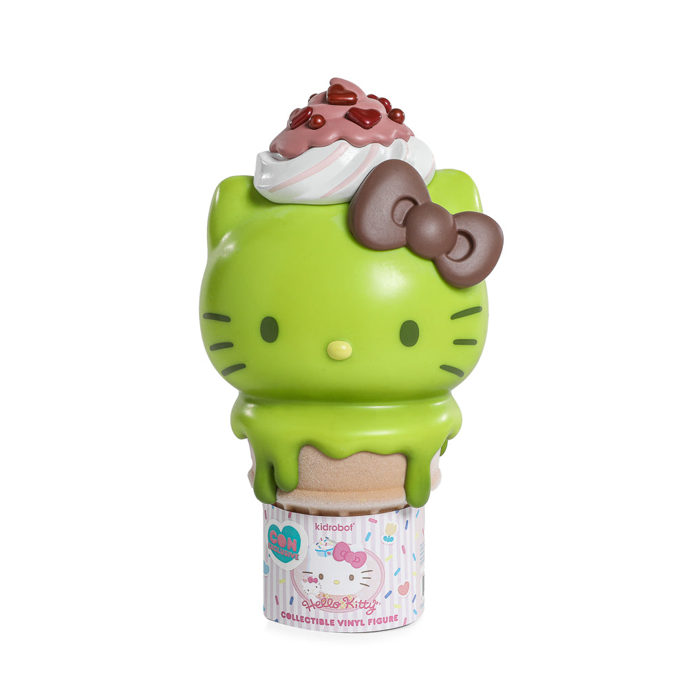 2025 CON EXCLUSIVE: Hello Kitty® Ice Cream Cone 6” Vinyl Art Figure – Glow-in-the-Dark Matcha with Chocolate Edition (Limited Edition of 500) - Kidrobot