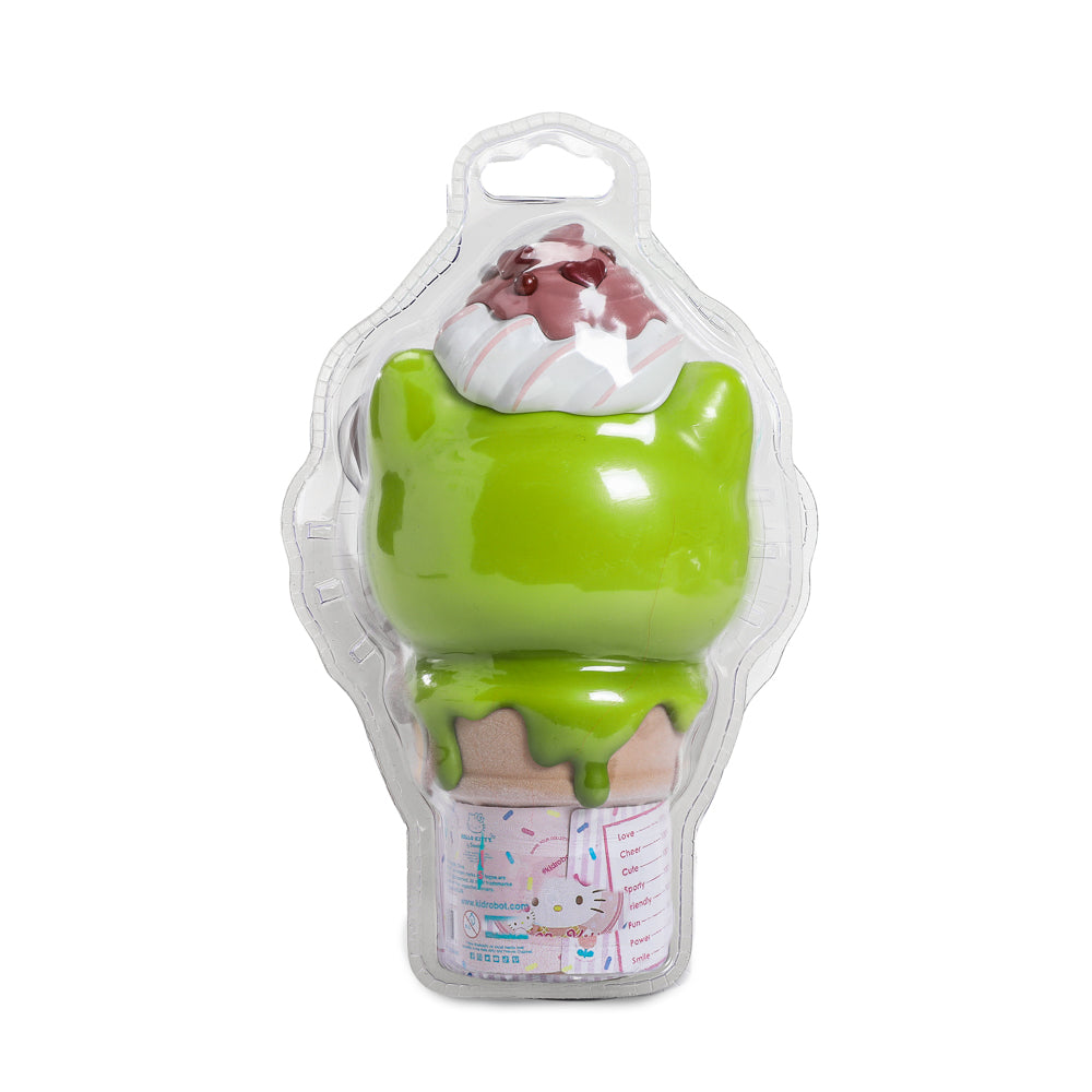 2025 CON EXCLUSIVE: Hello Kitty® Ice Cream Cone 6” Vinyl Art Figure – Glow-in-the-Dark Matcha with Chocolate Edition (Limited Edition of 500) - Kidrobot