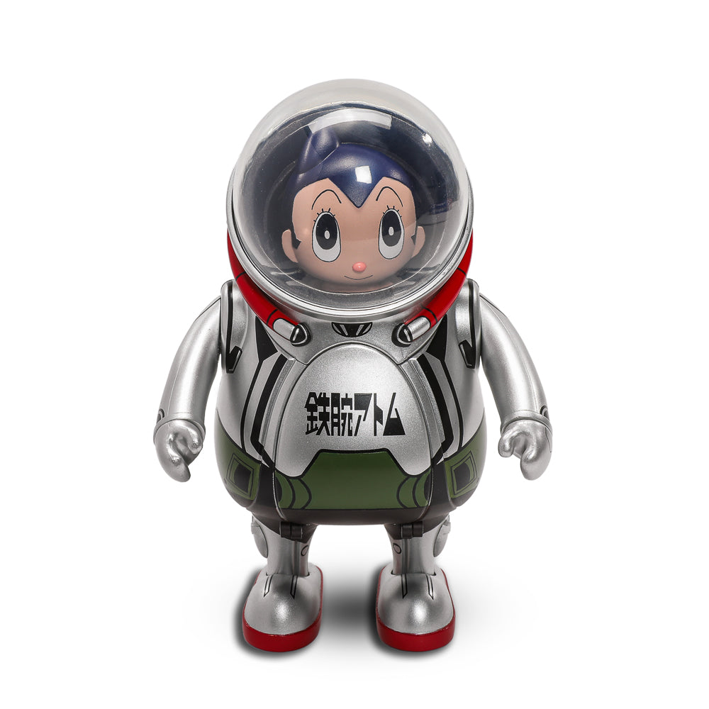 The Little Astronaut Astro Boy Figure by AX2 - Silver Edition with LED Effects - Kidrobot - Front View