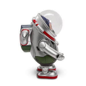 The Little Astronaut Astro Boy Figure by AX2 - Silver Edition with LED Effects - Kidrobot - Side View