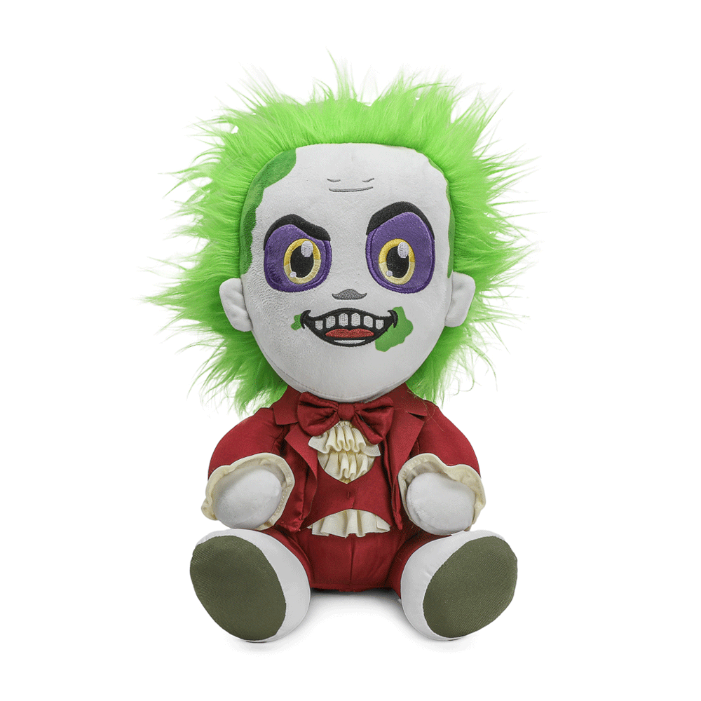 Beetlejuice Beetlejuice - Beetlejuice in Red Suit HugMe Plush with Shake Action - Kidrobot
