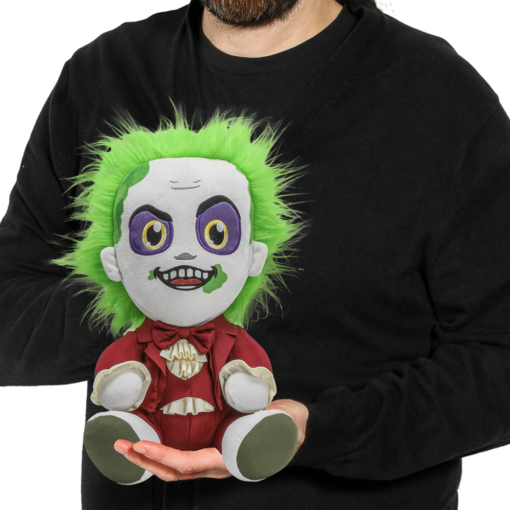 Beetlejuice Beetlejuice - Beetlejuice in Red Suit HugMe Plush with Shake Action - Kidrobot