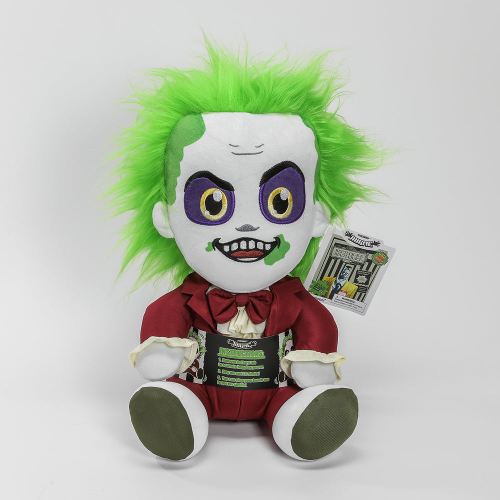 Beetlejuice Beetlejuice - Beetlejuice in Red Suit HugMe Plush with Shake Action - Kidrobot