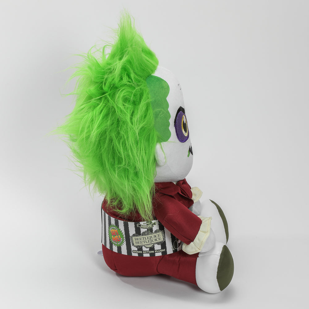 Beetlejuice Beetlejuice - Beetlejuice in Red Suit HugMe Plush with Shake Action - Kidrobot