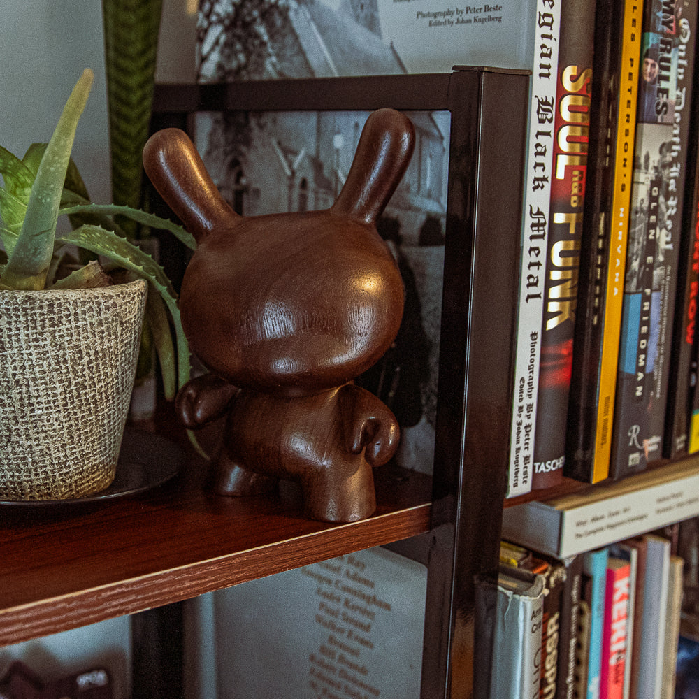 Kidrobot RAW Black Walnut 8" Wood Dunny (Limited Edition of 1000) (PRE-ORDER) - Kidrobot