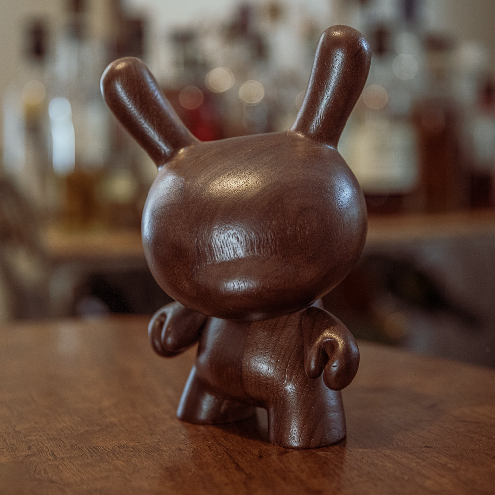 Kidrobot RAW Black Walnut 8" Wood Dunny (Limited Edition of 1000) (PRE-ORDER) - Kidrobot