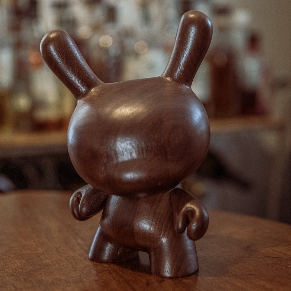 Kidrobot RAW Black Walnut 8" Wood Dunny (Limited Edition of 1000) (PRE-ORDER) - Kidrobot