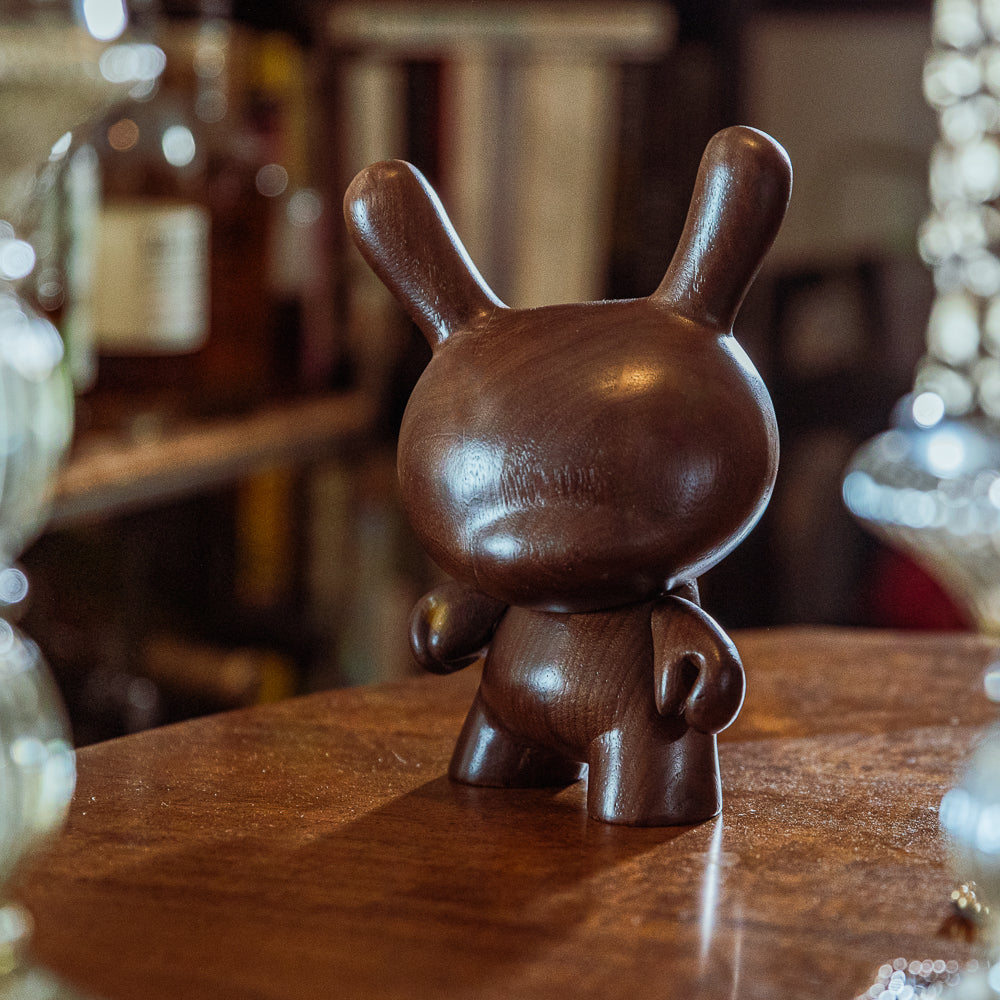 Kidrobot RAW Black Walnut 8" Wood Dunny (Limited Edition of 1000) (PRE-ORDER) - Kidrobot