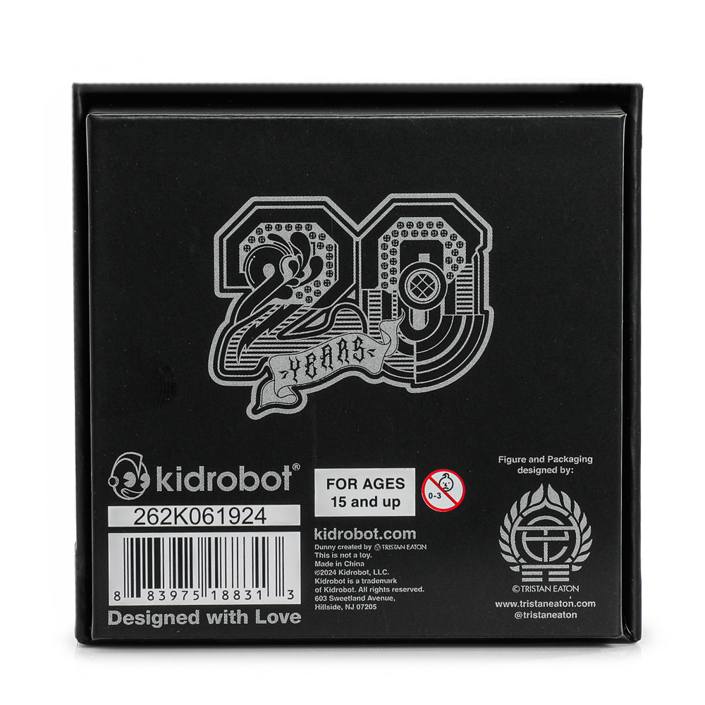 20th Anniversary Solid Metal Dunny Keychain - “Shock Black” by Tristan Eaton (Limited Edition of 200) - Kidrobot