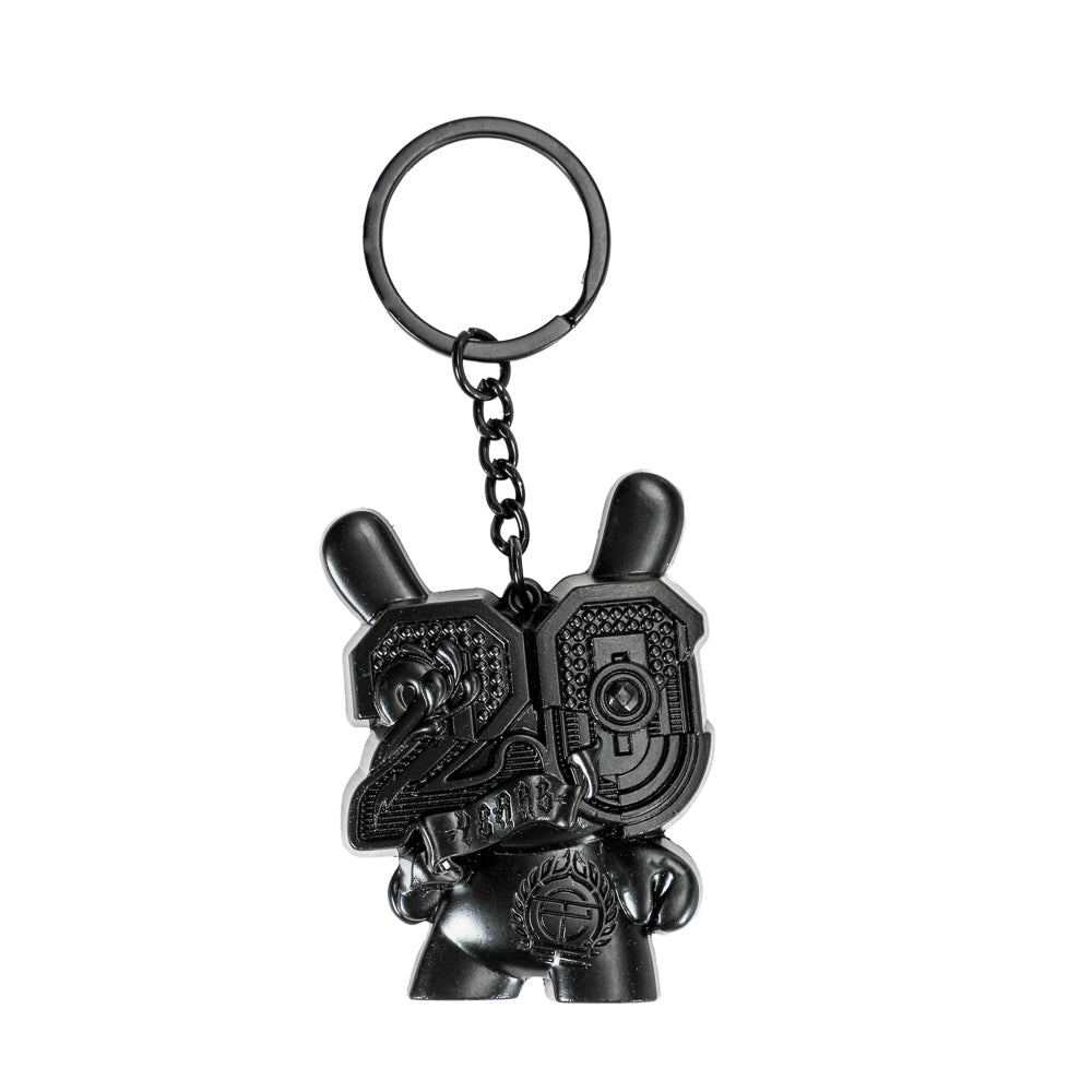 Solid Keychain 20th Anniversary Solid Metal Dunny Keychain - “Shock Black” by Tristan