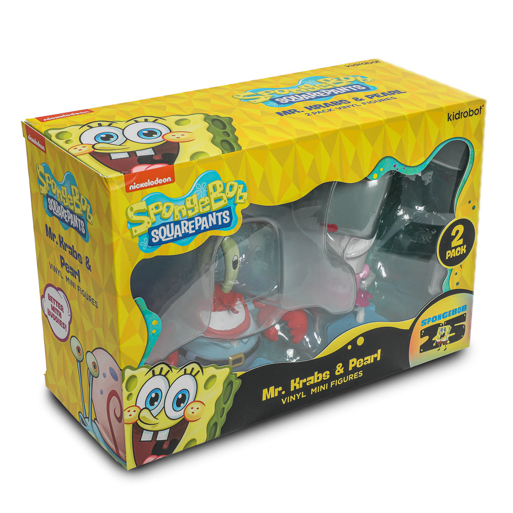 SpongeBob SquarePants - Mr. Krabs & Pearl Vinyl Mini Figure 2-Pack - Kidrobot