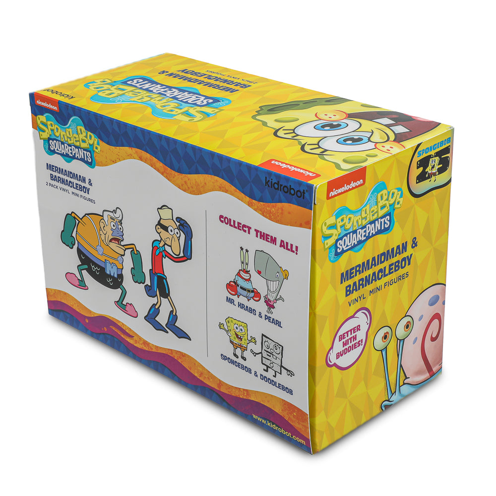 SpongeBob SquarePants - Mermaidman & Barnacleboy Vinyl Mini Figure 2-Pack - Kidrobot