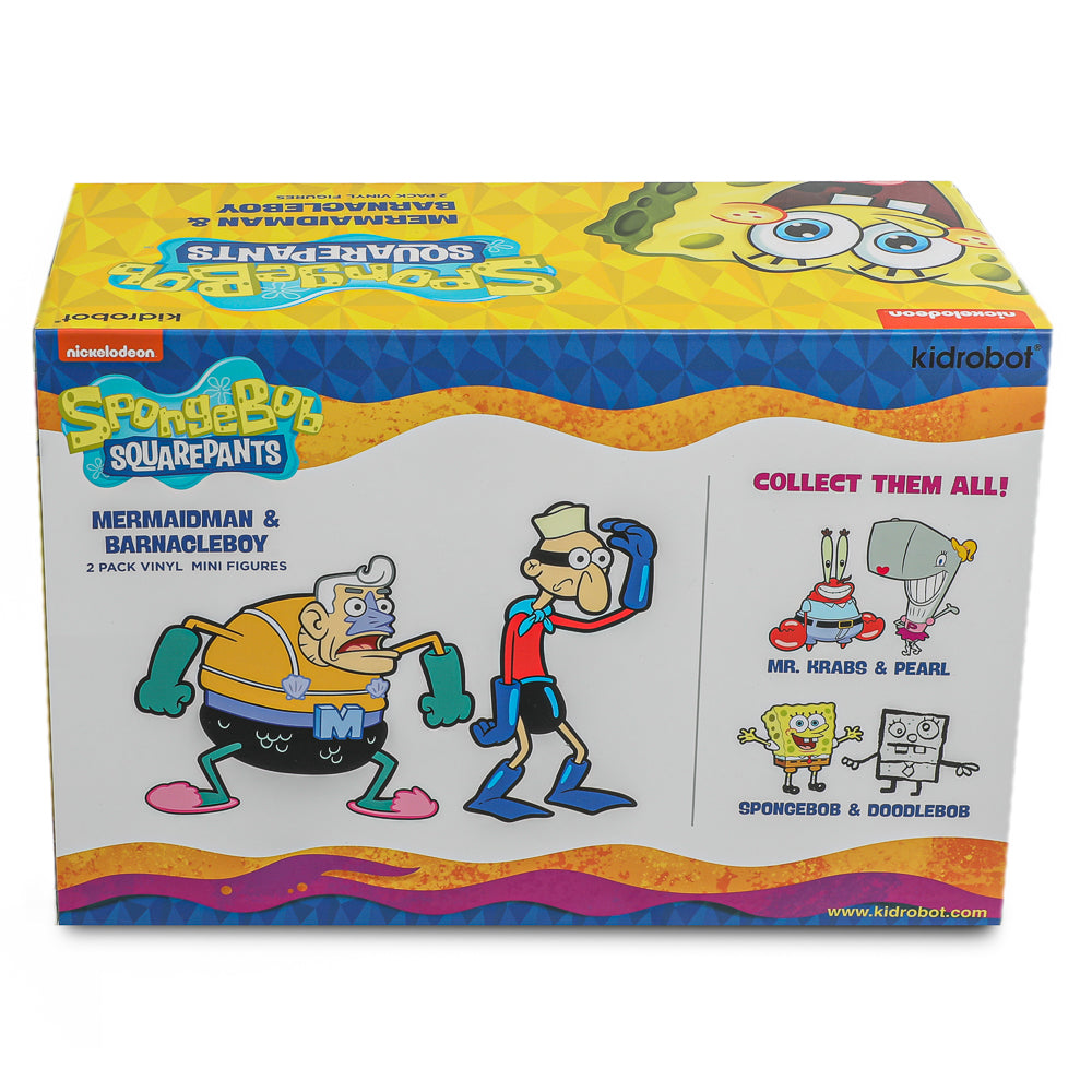 SpongeBob SquarePants - Mermaidman & Barnacleboy Vinyl Mini Figure 2-Pack - Kidrobot