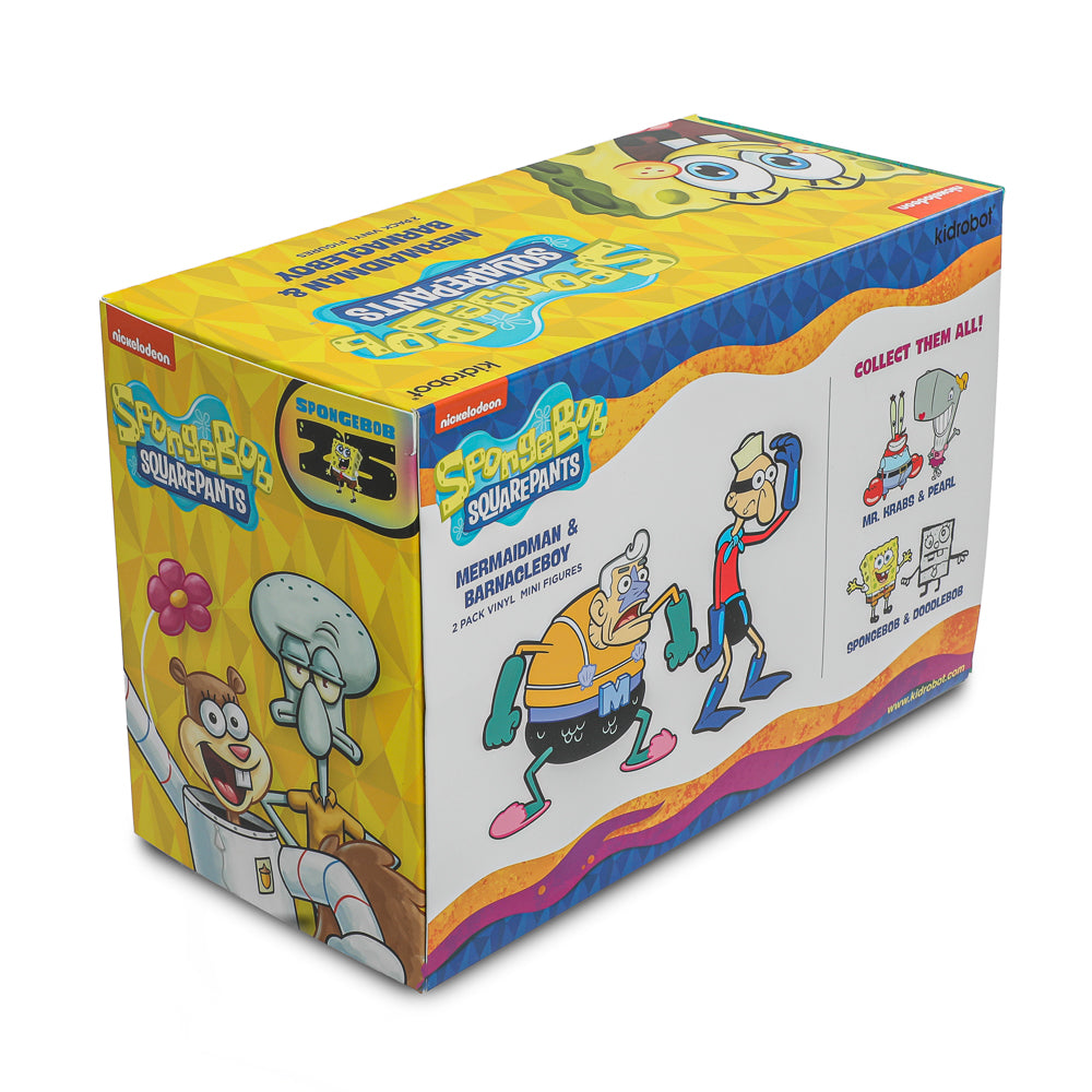 SpongeBob SquarePants - Mermaidman & Barnacleboy Vinyl Mini Figure 2-Pack - Kidrobot