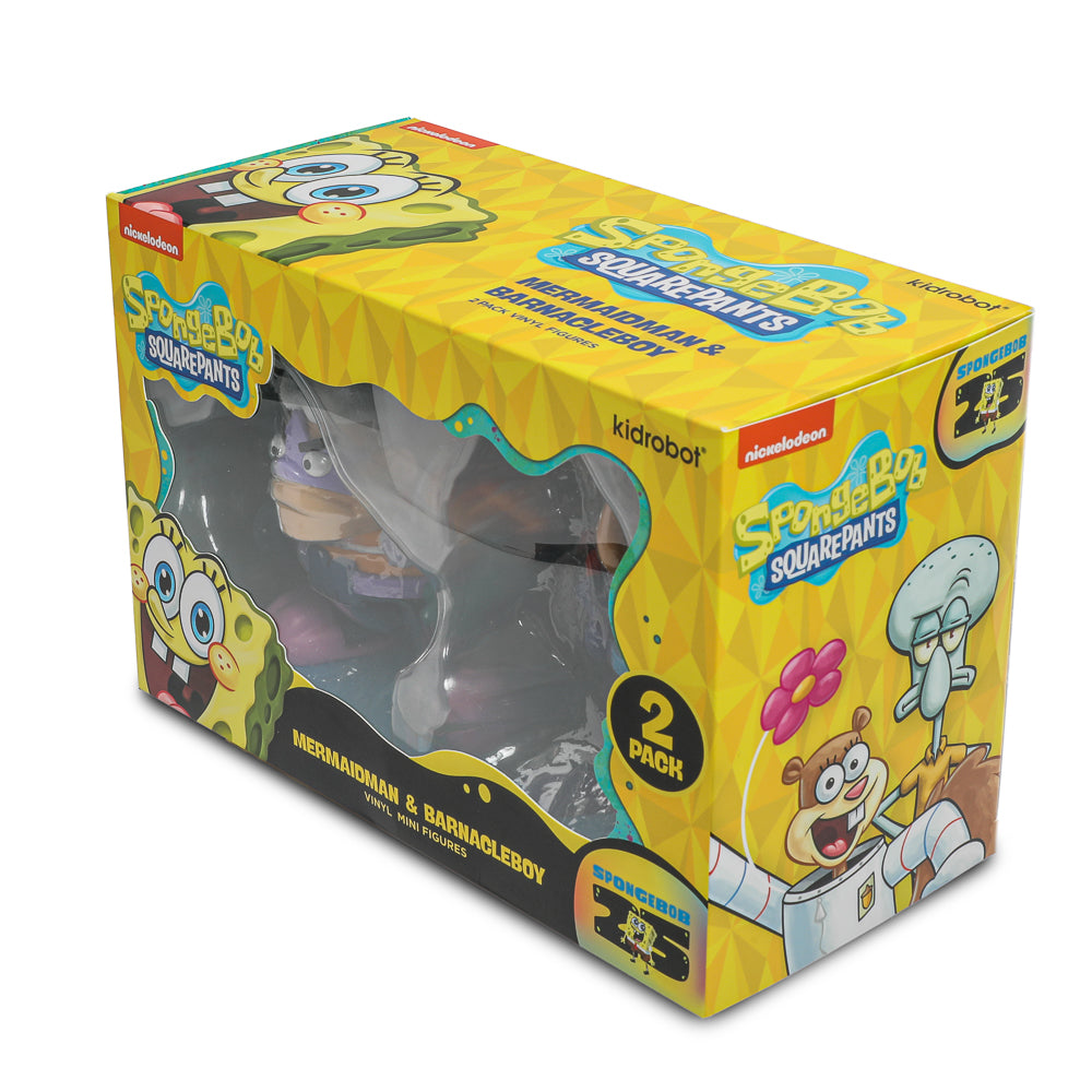 SpongeBob SquarePants - Mermaidman & Barnacleboy Vinyl Mini Figure 2-Pack - Kidrobot