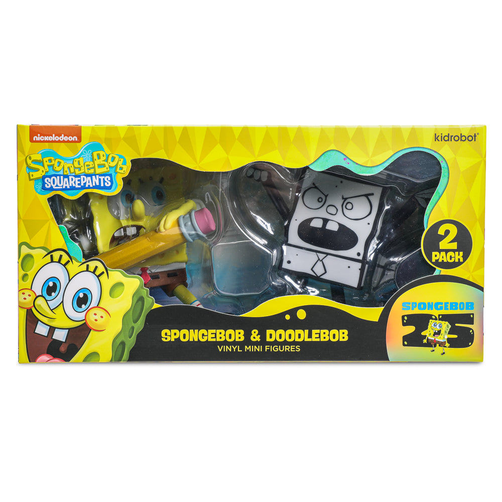 SpongeBob SquarePants - SpongeBob & DoodleBob Vinyl Mini Figure 2-Pack - Kidrobot