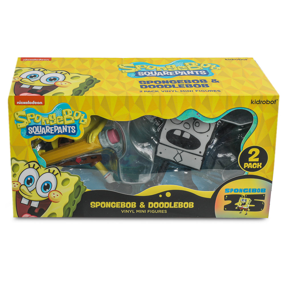 SpongeBob SquarePants - SpongeBob & DoodleBob Vinyl Mini Figure 2-Pack - Kidrobot