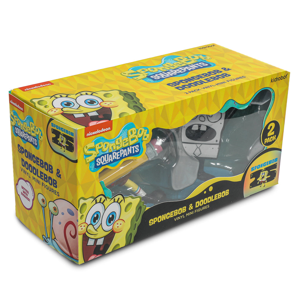 SpongeBob SquarePants - SpongeBob & DoodleBob Vinyl Mini Figure 2-Pack - Kidrobot