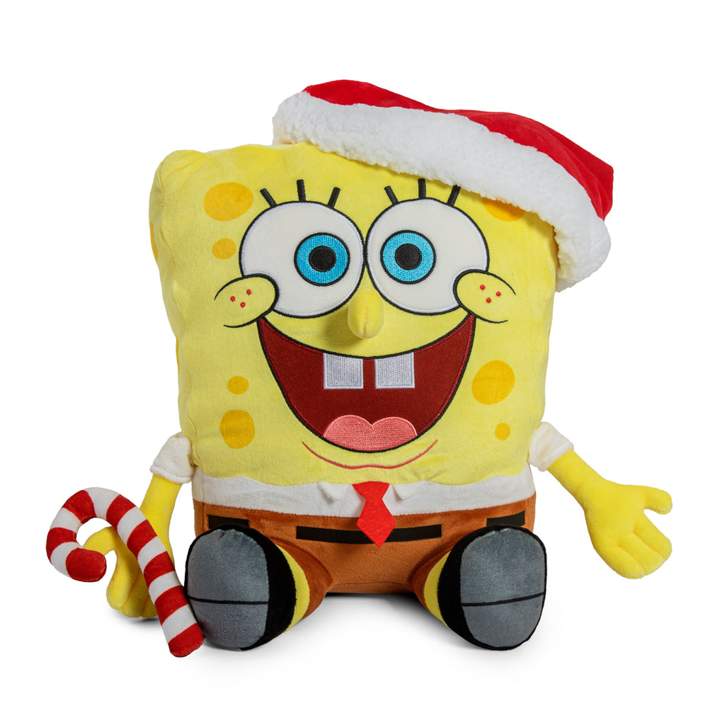 SpongeBob SquarePants - Santa SpongeBob HugMe Plush with Shake Action - Kidrobot