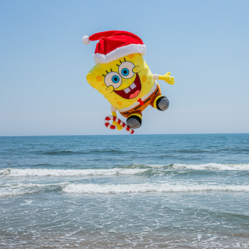 SpongeBob SquarePants - Santa SpongeBob HugMe Plush with Shake Action - Kidrobot