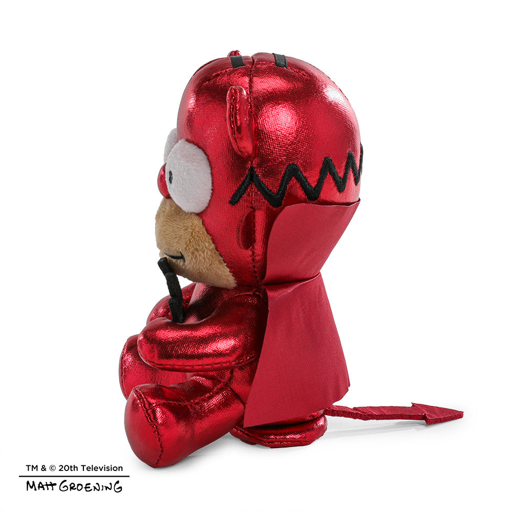 The Simpsons Homer Devil Plush Shoulder Phunny in red and black, featuring Homer with devil horns and a mischievous expression.