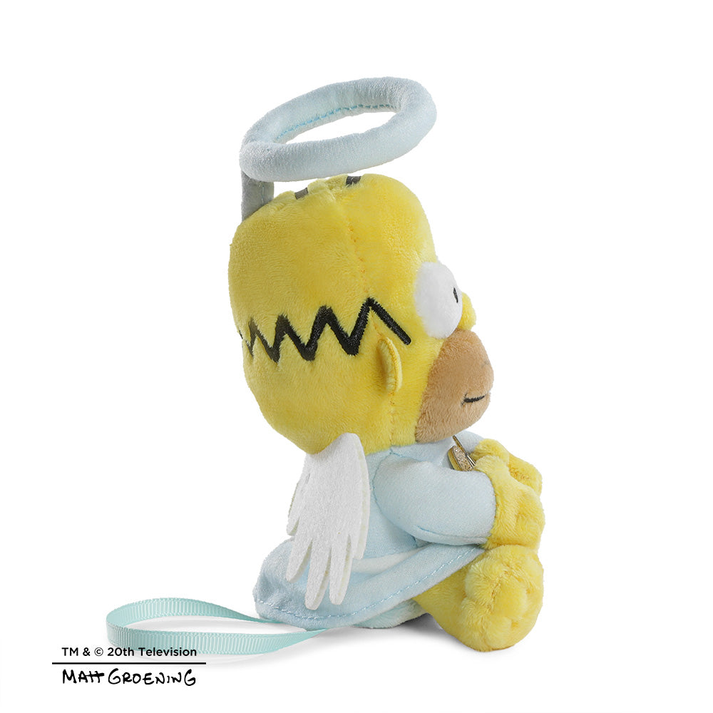 Angel Homer Simpson plush shoulder Phunny from The Simpsons, featuring Homer as an angel with detailed plush fabric.