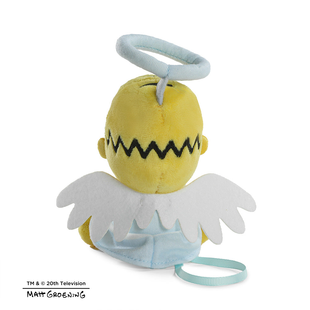 Angel Homer Simpson plush shoulder Phunny from The Simpsons, soft plush toy featuring Homer as an angel with wings and halo.