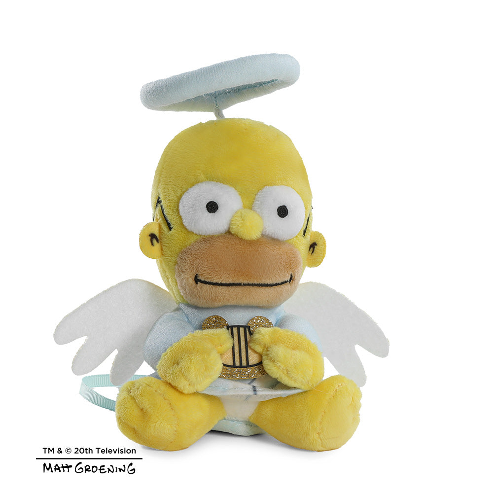 Angel Homer Simpson plush shoulder Phunny toy from The Simpsons, featuring Homer as an angel with detailed plush design.