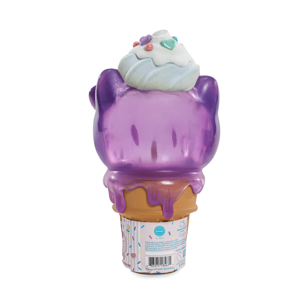 Hello Kitty® Ice Cream Cone 6” Vinyl Art Figure – Translucent Ube Edition - Kidrobot.com Exclusive (Limited Edition of 500) - Kidrobot
