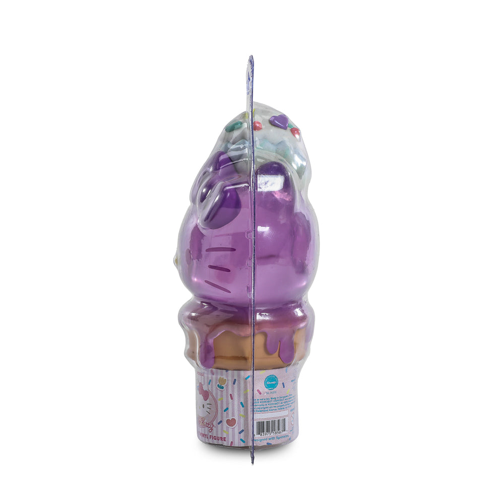 Hello Kitty® Ice Cream Cone 6” Vinyl Art Figure – Translucent Ube Edition - Kidrobot.com Exclusive (Limited Edition of 500) - Kidrobot