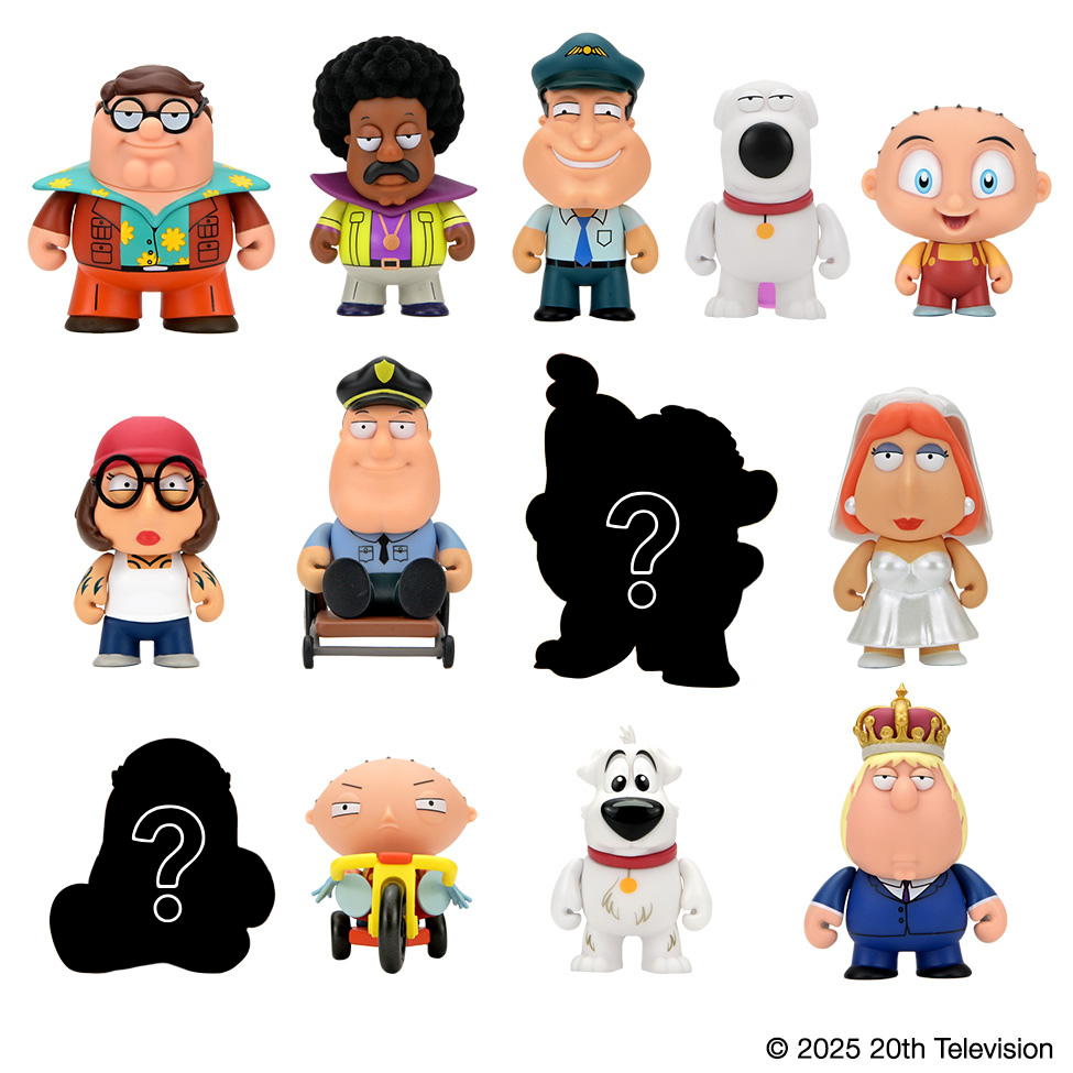 Family Guy Freakin' Sweet 3-inch vinyl mini figure blind box, collectible toy from the animated series.
