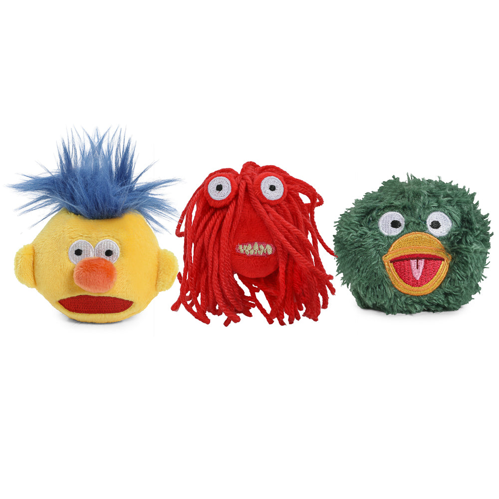 Don't Hug Me I'm Scared - Green Duck, Red Guy & Yellow Guy Plush Pins 3-Pack - Kidrobot