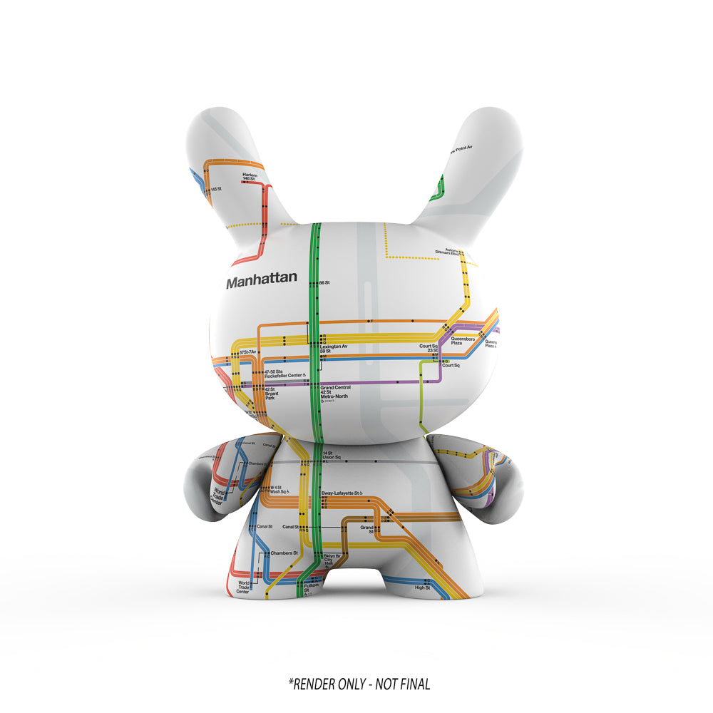 Metropolitan Transportation Authority x Kidrobot - MTA New York City Subway Map Dunny 8" Vinyl Art Figure - Kidrobot