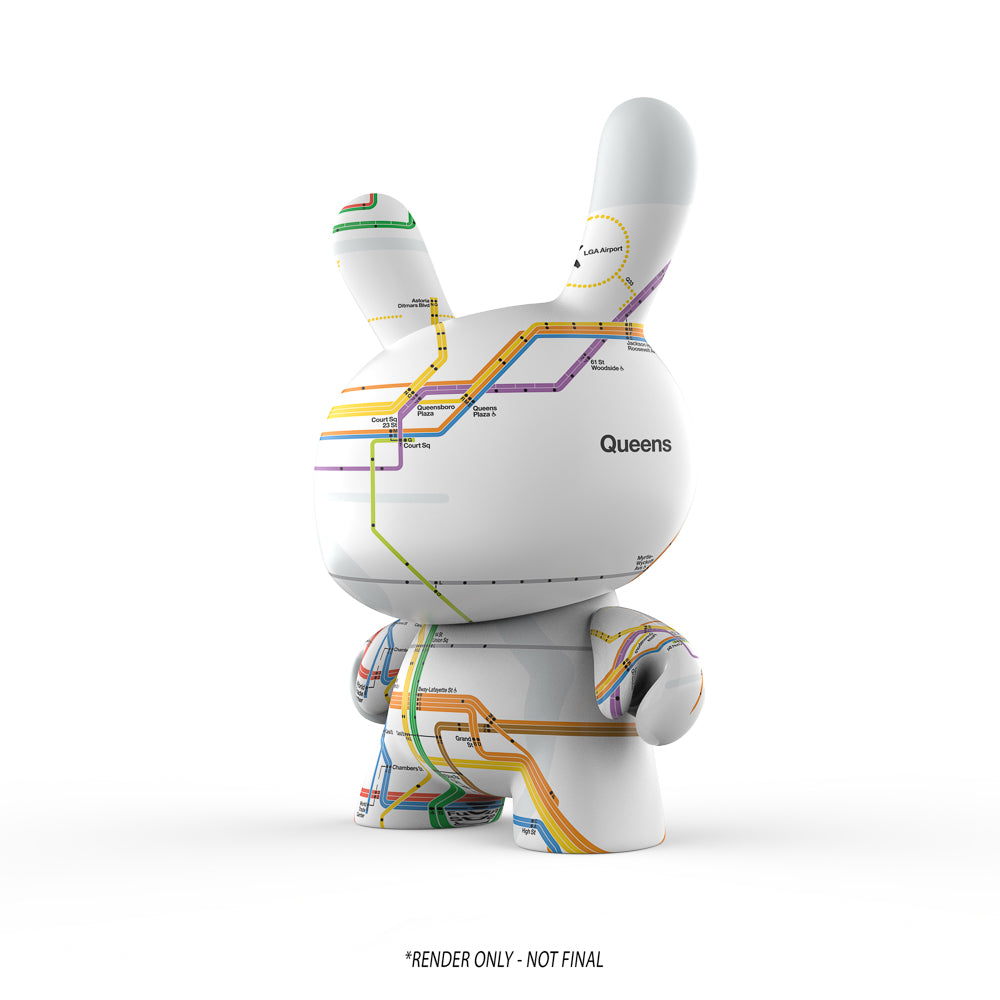 Metropolitan Transportation Authority x Kidrobot - MTA New York City Subway Map Dunny 8" Vinyl Art Figure - Kidrobot