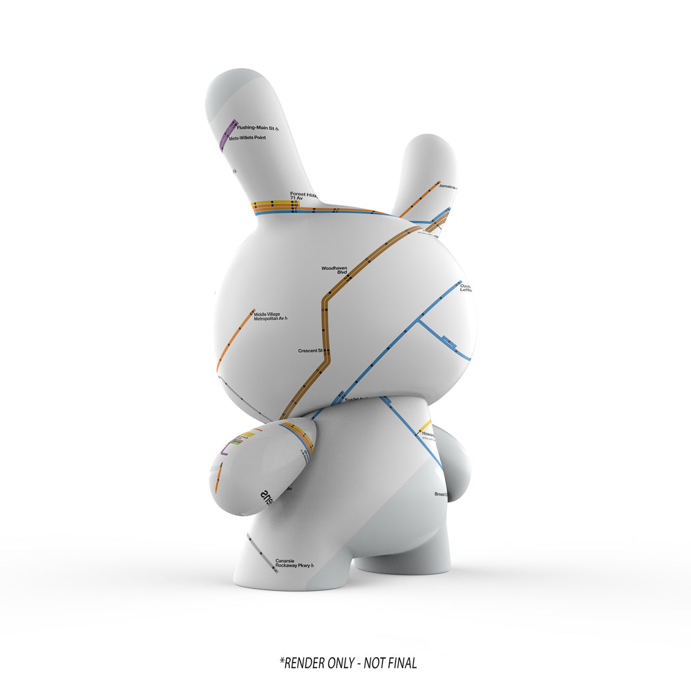 Metropolitan Transportation Authority x Kidrobot - MTA New York City Subway Map Dunny 8" Vinyl Art Figure - Kidrobot