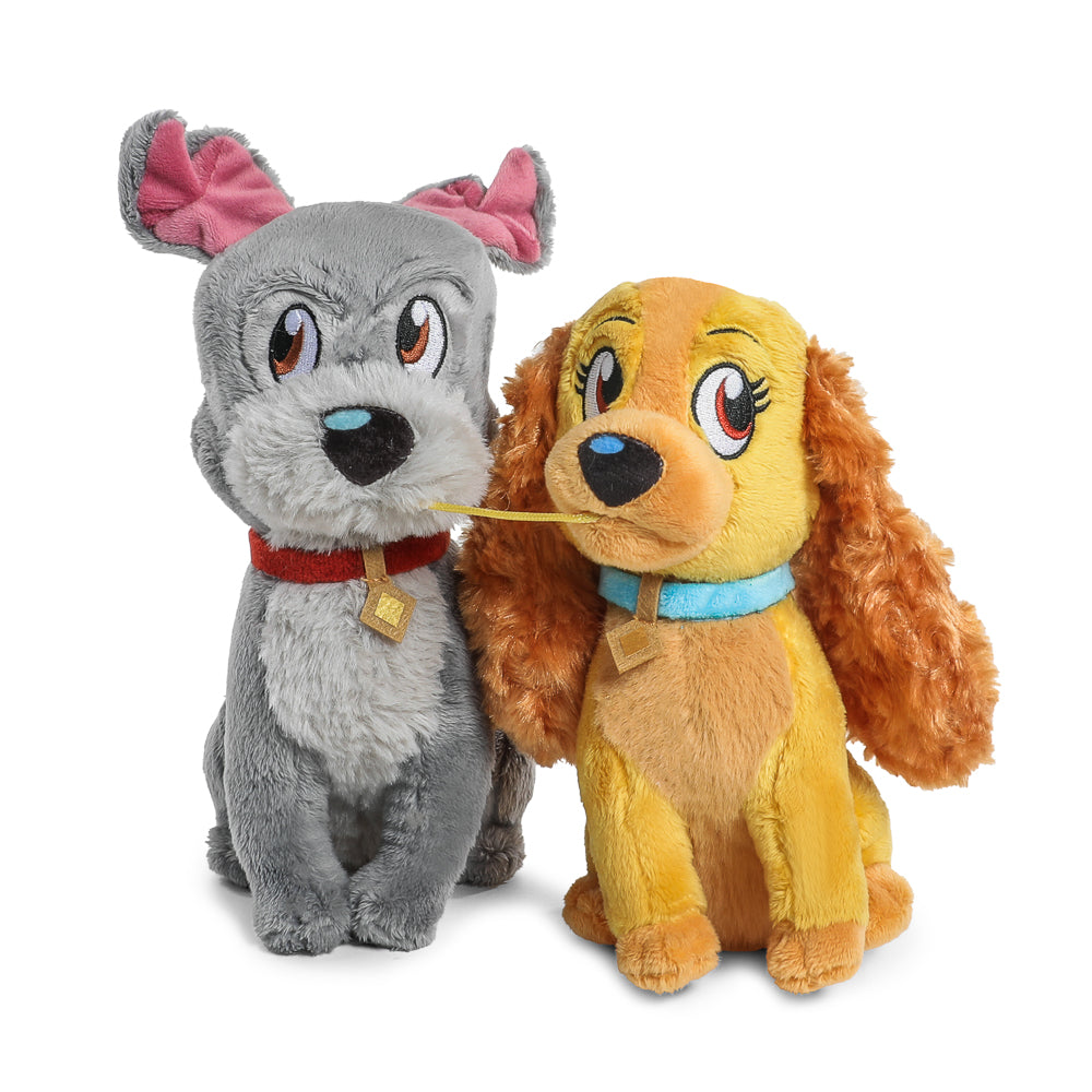 Disney Lady and the Tramp - Spaghetti Kiss Interactive Plush Set - Kidrobot