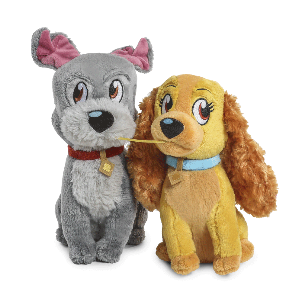 Disney Lady and the Tramp - Spaghetti Kiss Interactive Plush Set - Kidrobot
