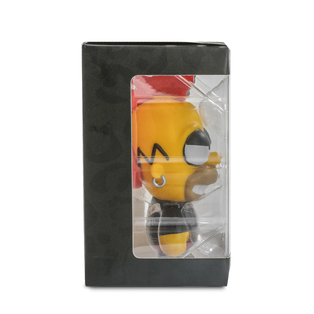 The Simpsons - Donut Riot Punk Homer 3" Vinyl Mini Figure - Crimson Glaze Edition (Limited Edition of 500) - Kidrobot.com Exclusive